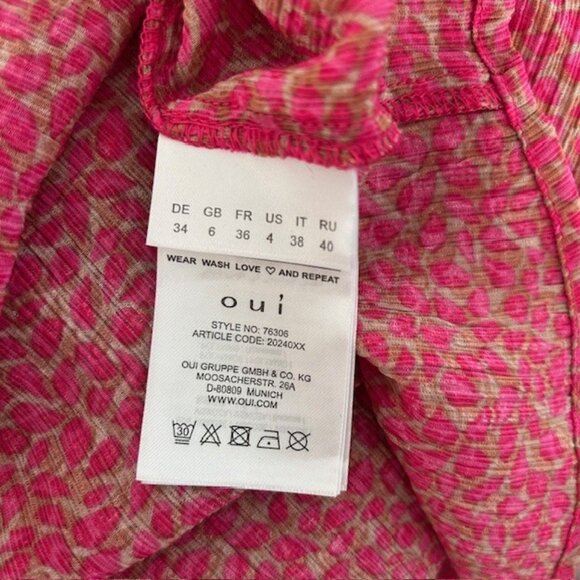 Oui, Pink Patterned Blouse - Picture 5 of 5